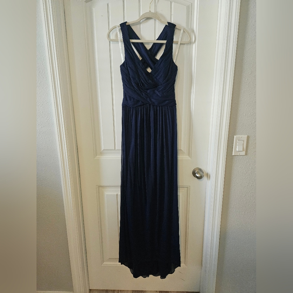 David's Bridal Deep Blue Dress